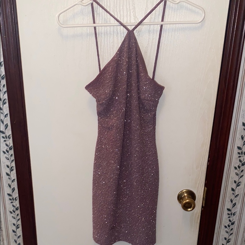Elegant Sparkling Purple Dress